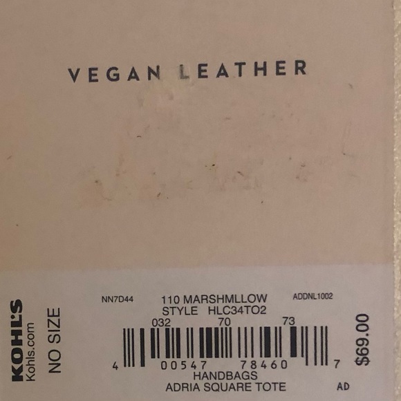 NWT RETAIL $69 Lauren Conrad Marshmallow Square Tote 14x12.4x3.3” - Picture 4 of 12